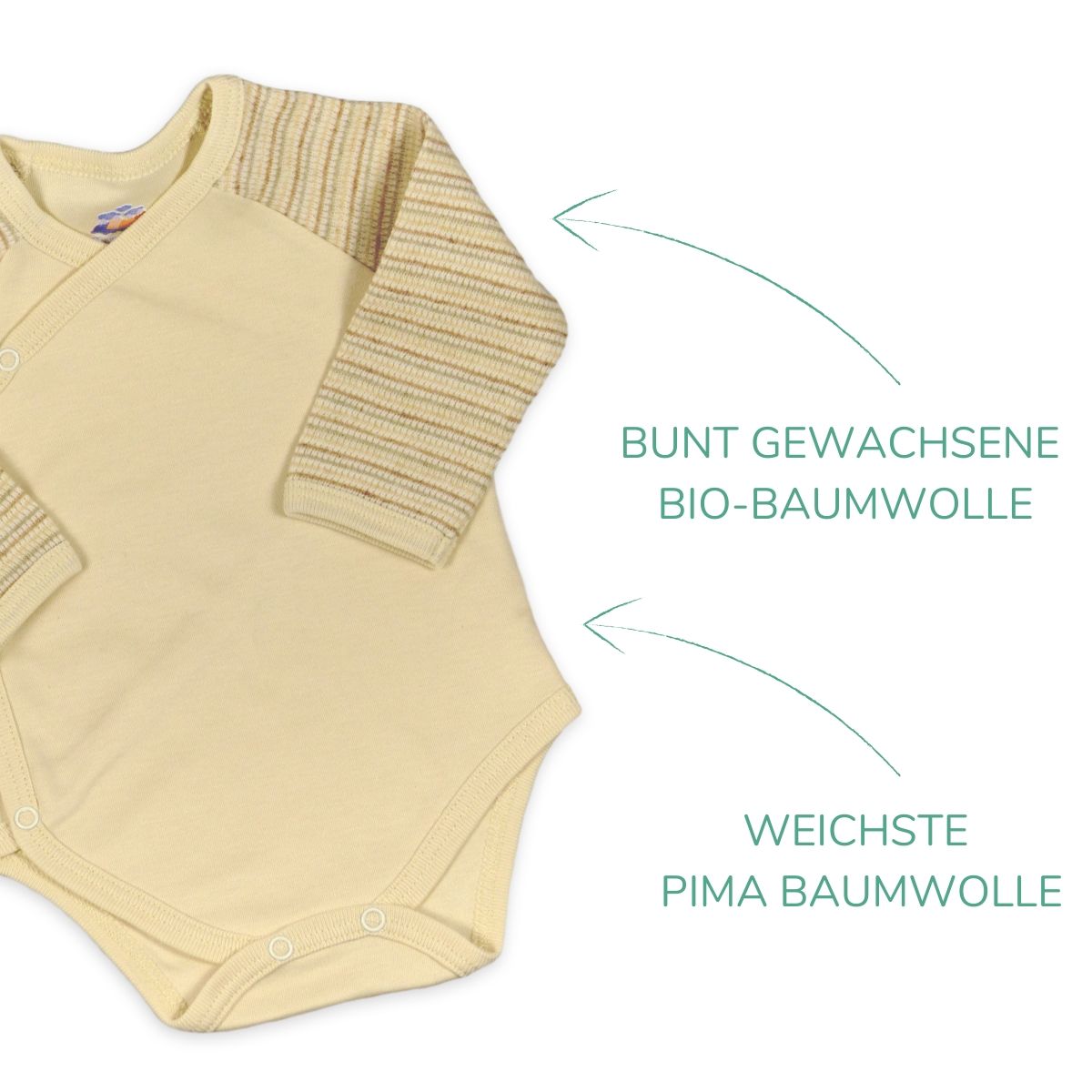 Chill n Feel - Wickelbody langarm_Baby Erstausstattung_ungefärbt (2) Wickelbody aus Bio Pima Baumwolle