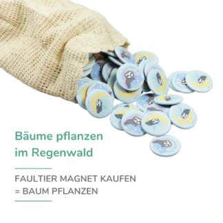 Chill n Feel - Wiederaufforstung_Bäume pflanzen_Faultier Magnet (2)