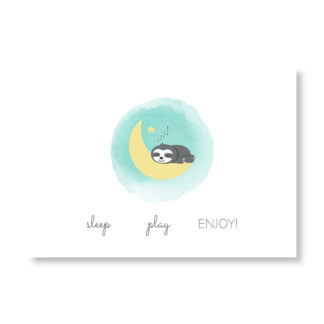 Postkarte Faultier_Grüße zur Geburt (2)