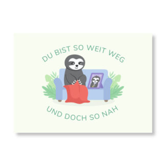 Postkarte Faultier_Post für das Enkelkind (1)